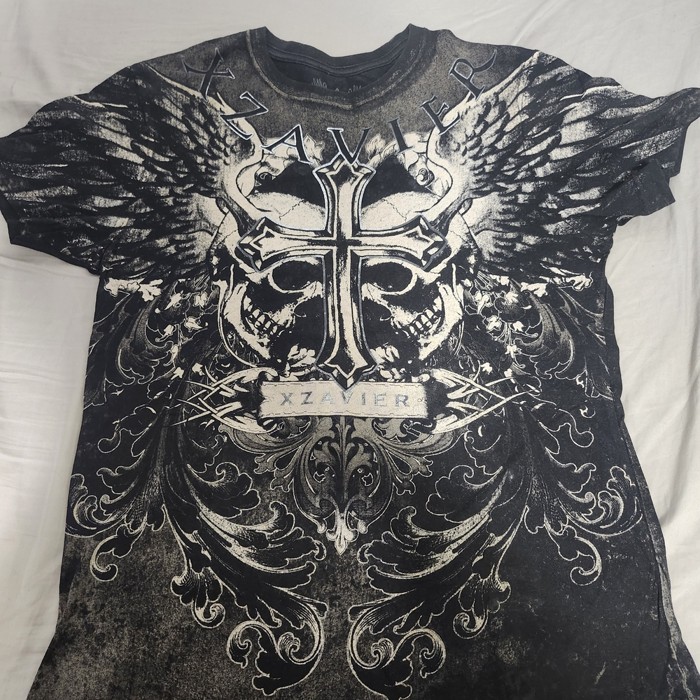 XZAVIER Black Graphic Men's Shirt